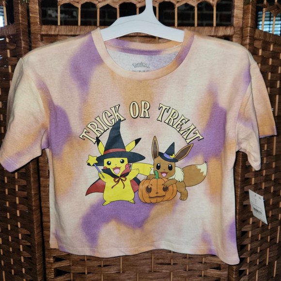 Pokemon Halloween Kids Crop Top - Size Medium (8) - NWT - Picture 1 of 3